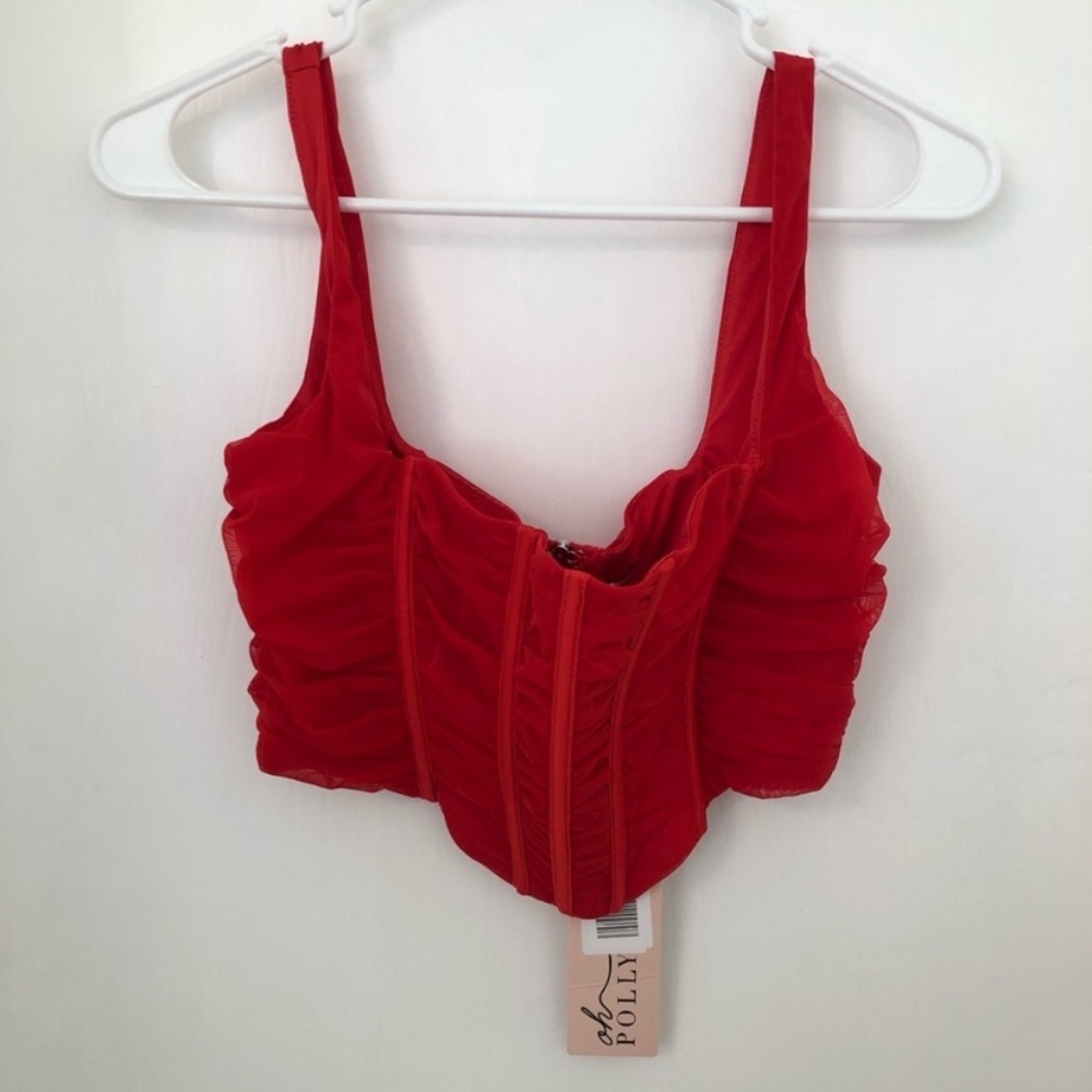 NWT Oh Polly Red Corset Crop ❤️